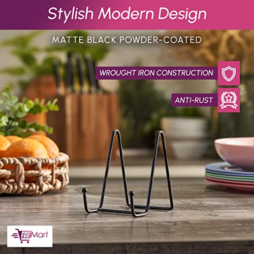 Plate Stands for Display, 4 Pack 4 Inch Black Metal Easel - color: Black, size: 4 Pack 4 Inches