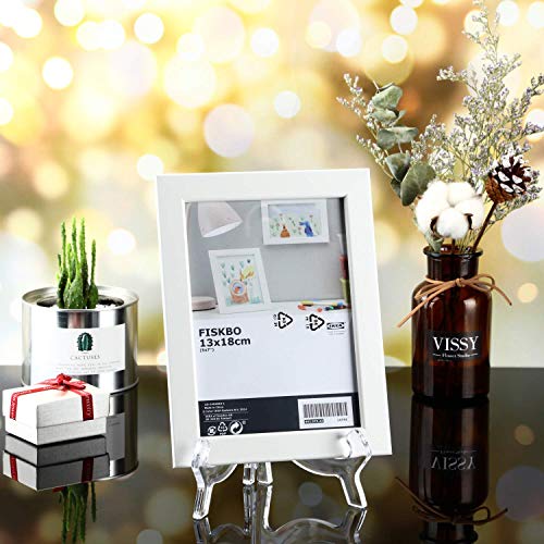 HESTYA 6 Pack 7 Inch Clear Acrylic Easel Stands for Plate Display - color: Clear, size: 7 Inch
