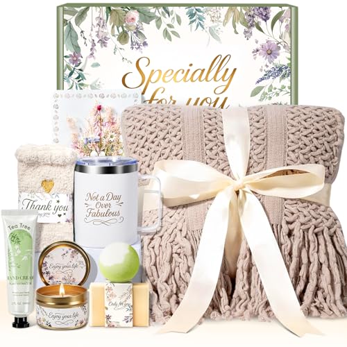 Self Care Gifts for Women Birthday Gifts for Her, Gift Basket Get Well Soon Gift, Thinking of You Gift Set Care Package Spa Gift for Women, Gift Box for Adults Mom Sister - color: Khaki