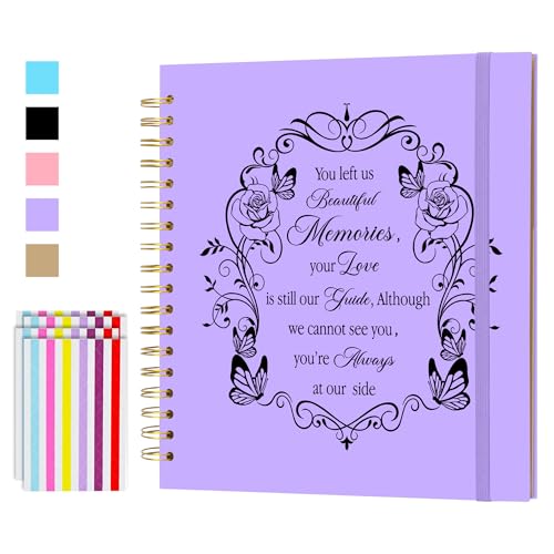 Memorial Gifts In Memory of Loved One Scrapbook Album Blank DIY Album,Sympathy Gifts Bereavement Photo Album Book. (Purple, 12x12) - color: Purple, size: 12x12