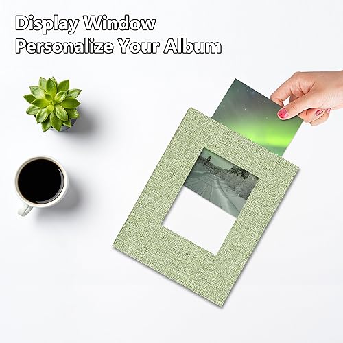 Photo Album 4x6 52 Pockets Photo Albums with Linen Cover Picture Albums for Family, Wedding, Baby, Photo Book Holds Vertical Pictures GrassGreen - color: GrassGreen, size: 52 Pockets