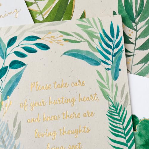 Hallmark Sympathy Cards with Envelopes, 12-Pack (Watercolor Greenery)
