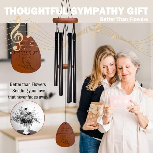 Religious Gifts for Women Wind Chimes, Faith Based Bird Wind Chimes for Outside, Christian Blble Verse Gift for Women Faith Men, Goodness of God Chime 26" Inches
