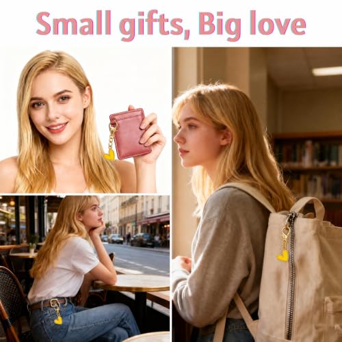 YOJO Pocket Hug Keychain, Love Keychain with Positive Affirmation Card, Emotional Support, Inspirational Gift - color: Yellow