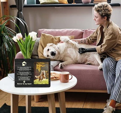 Dog Memorial Picture Frame, In Loving Memory Wooden Photo Frame, Sympathy & Bereavement Gifts for Loss of Dog - 'When Tomorrow Starts Without Me' Frame - Pet Remembrance Gift - c06 - style: Dog Memorial 5