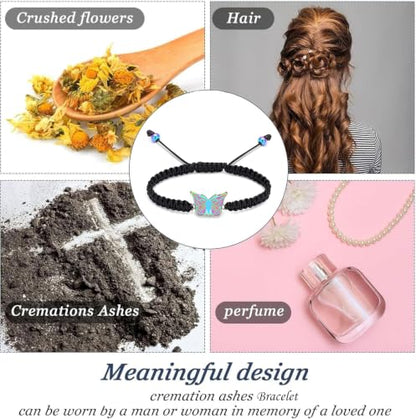 zeqingjw Butterfly Urn Bracelet for Ashes for Women Men - color: Colorful