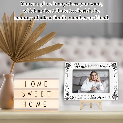 Memorial Gifts Loss of Mom, Sympathy Picture Frame, Remembrance Gifts Wooden Photo Frame with Easel, 4x6 Bereavement Picture Frame for Tabletop Display - G10 - style: Loss of Mom