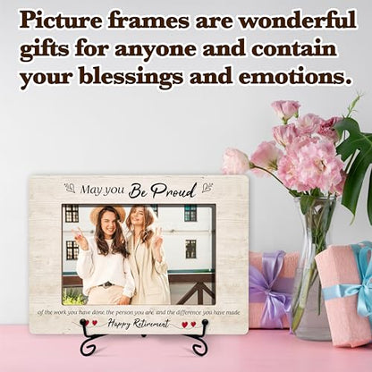 Happy Retirement Photo Frame For Women, Inspirational Gifts For Birthday Christmas Thanksgiving, May You Be Proud Of The Work Frame Appreciation Gift, Thank You Gifts For Teacher Coworker -41 - size: May You Be Proud