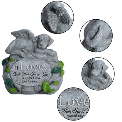 Dog Memorial Gifts for Loss of Dog - Forever My Guardian Angel Garden Dog Memorial Stone，Dog Passing Away Sympathy Gifts - Thoughtful Pet Loss Sympathy Gifts