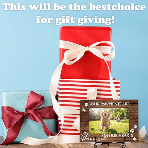 YSTEP Dog Memorial Picture Frame, Pet Loss Gift, Memorial Sympathy & Bereavement Gifts for Loss of Dogs, Pet Memorial Frame, Dog Wooden Photo Frames 4x6 In -G02 - style: Style 2