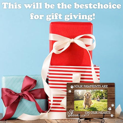 YSTEP Dog Memorial Picture Frame, Pet Loss Gift, Memorial Sympathy & Bereavement Gifts for Loss of Dogs, Pet Memorial Frame, Dog Wooden Photo Frames 4x6 In -G02 - style: Style 2