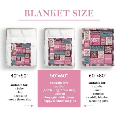 Best Friend Blanket 60"X50", Birthday Gifts for Best Friend Women, Friendship Gifts for Women, Bestie Gifts, Friendship Throw Blanket for My Best Friend, Bestie, BBF, Soul Sister - color: Pink Friend