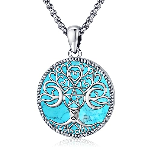 Eusense Tree of Life Necklace for Women Men Sterling Silver 925 Tree Urn Locket Cremation Jewelry Family Tree Pendant Gifts for Her Him Mom Dad Grandma Daughter - style: A-A-Tree of Life Necklace