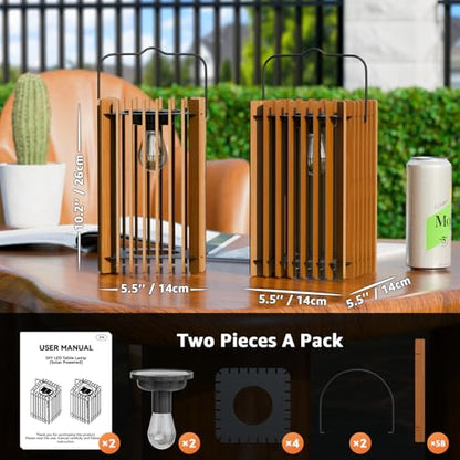 2-Pack Solar Lanterns Outdoor Hanging Portable Table Top Decorative Lamp DIY Lantern Lights Water-Resistant for Outside Patio Yard Garden Porch - style: Solar D