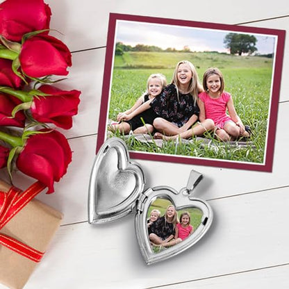 PHOCKSIN Silver Heart Locket Keychains for Women Gold Custom Locket Key Chain Personalized Picture Locket for Birthday Gifts - color: #14 Heart Silver Nana, style: Regular(no Customize)