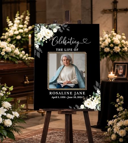 Celebration Life Sign, Custom Memorial Sign, In Loving Memory Sign, Funeral Welcome Sign, Celebration of Life Welcome Sign, Celebration Life Poster -20 - color: Backgrund#20