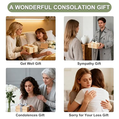 Sympathy Gifts for Women - Self Care Gift Basket for Loss of Loved One, Miscarriage, Bereavement Thinking of You Gift Set, Get Well Soon Care Package, Mothers Day Birthday Gifts for Mom Friend Wife