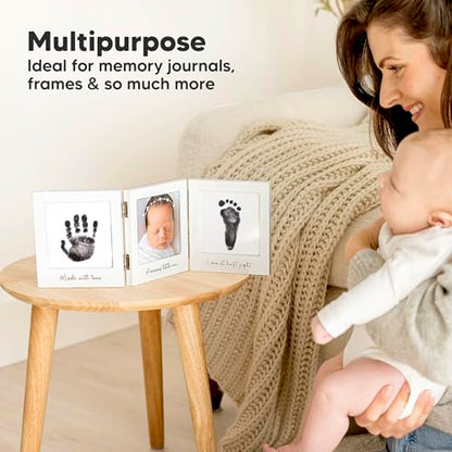 1pk Inkless Baby Hand and Footprint Kit, Mess Free Ink Pad (Jet Black, J) | Jumbo Size, Newborn Keepsake, Dog Nose, Paw Print Kit, Clean Touch Ink Pads, Baby Handprints Footprints Kit, New Mom Gifts - color: Jet Black, size: 1-Pack, Jumbo 4.8" x 6.8"