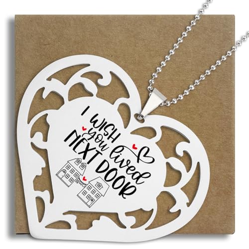 I Wish You Lived Next Door Heart Ornament, Neighbor Gifts for Women, Cute Thoughtful Keepsake for Women Hanging Ornaments S2X8 - style: I Wish You