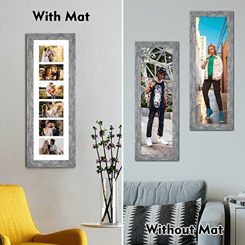 8x26 Collage Frame, 6 Open 4x6 Photo Frame Collage for Wall - color: Grey, size: 8x26 - (6 open4x6）