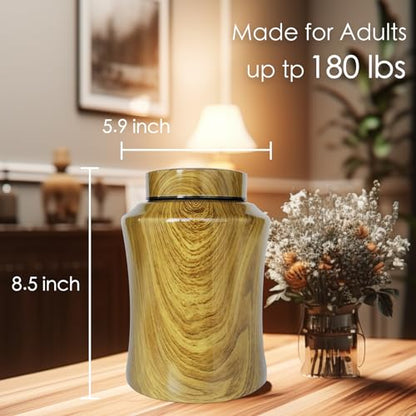 Custom Cremation Urns for Human Ashes Adult Male Men with Picture - color: Wood - Nature Peace, size: Custom