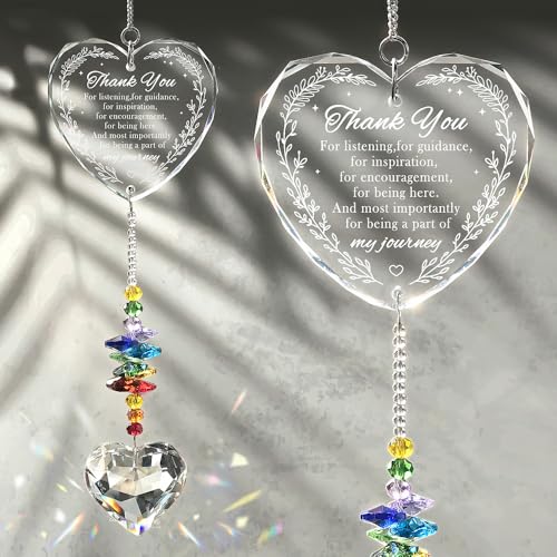 Crystal Suncatcher - Thank You Gift for Women with Inspirational Journey Quotes, Heartfelt Appreciation Keepsake for Friends, Mentors, Nurses & Colleagues, Window Hanging Decor for Home Celebration - color: My Journey