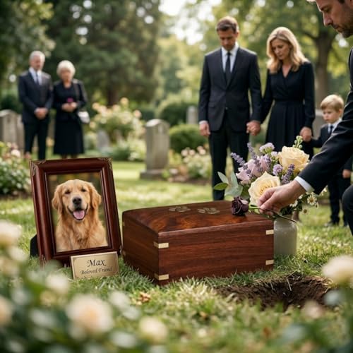 Paw Print Pet Memorial Keepsake Cremation Urns for Ashes Pet Urn Wood Keepsake Box Urns for Cat Dogs Ashes | Cat Memorials (5 x 3 x 2.5) - size: 5 x 3 x 2.5