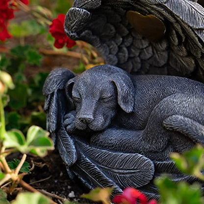 iHeartDogs Dog Urn Memorial Garden Stone Urn for Ashes, Pet Loss Gift | For Dog Ashes, Pet Memorial Gifts, Dog Figurine, Garden Decor