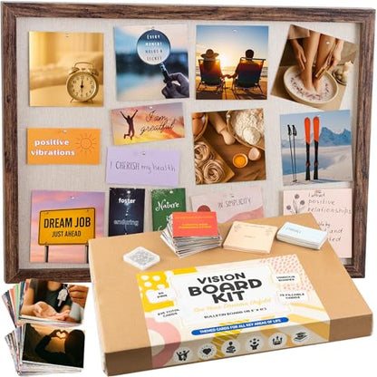 Vision Board Kit with Cork Board, 235+ Images. Manifest Your Dream Life Now - color: Vision Board Kit