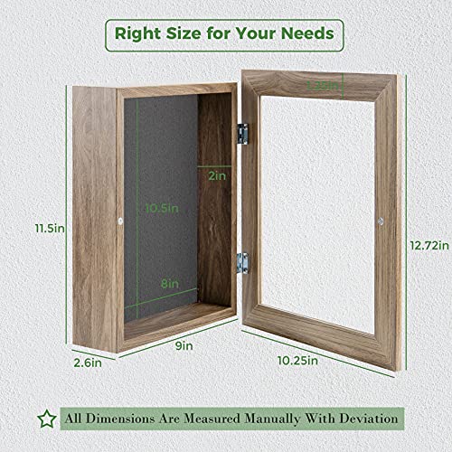 Frametory 8.5x11 Shadow Box Frame Display Case, 2-inch Depth (Tan) - color: Tan, size: 8x10.5(1 Set)