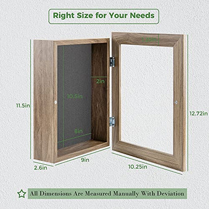 Frametory 8.5x11 Shadow Box Frame Display Case, 2-inch Depth (Tan) - color: Tan, size: 8x10.5(1 Set)