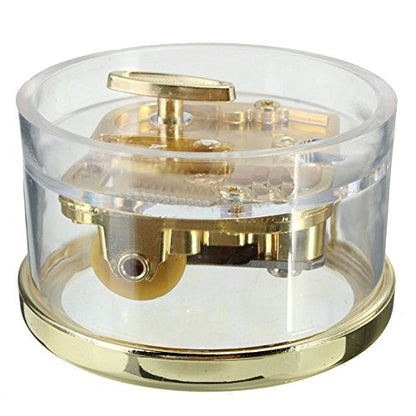 Tiny Wind Up Circle in Gold DIY Musical Box Beautiful Melody Gift Song YOU ARE MY SUNSHINE