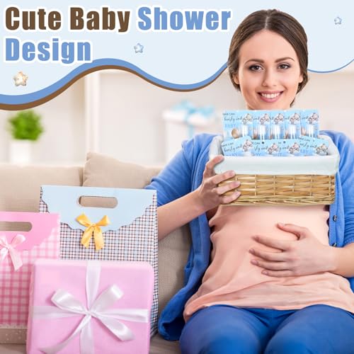 30 Pack Blue Bear Baby Shower Games Prizes Gifts Bulk Bear Lip Balms Favors for Winners Boys Girls Gender Reveal Favors Decorations Winter New Year Baby Shower Souvenirs Gift Bags Stuffer - style: Blue Bear