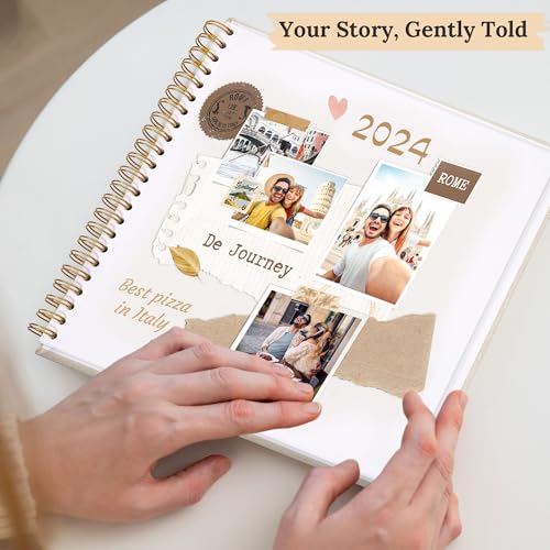 10"x10" Scrapbook Photo Album Linen Cover 20 Sheets 40 Pages White Paper - color: Light Blue, size: 10 Inch 40 Pages