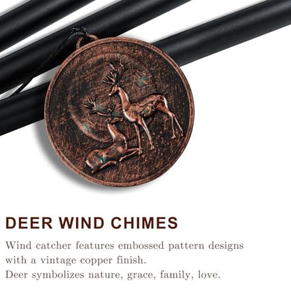 34" Deer Wind Chimes for Outside, Gifts for Women Mom Grandma - size: 34" Deer