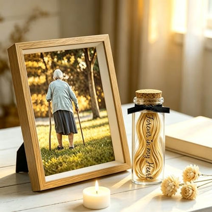 Memorial Gift Picture Frame for Loss of Loved One, Mother, Father, Grandpa, Grandma，Friend,In Loving Memory Keepsake Frame, Bereavement Sympathy Gifts (Wood) - color: Wood