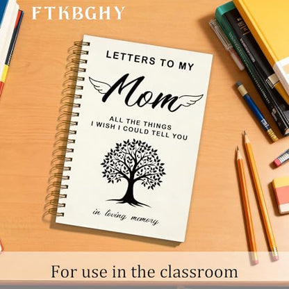 FTKBGHY Memorial Gifts for Loss of Mom Grief Journal Notebook, Sympathy Notebooks Gifts for Loss of Mother, Remembrance Bereavement Gift, Letters to My Mom Journal, 5.5x8.3 Inch - color: Colour-1
