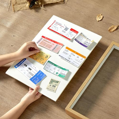 12x16 Large Shadow Box Frame with Thickened Acrylic Panel & Pins - color: Wood Color+foam Back+foam Packaging, size: 12x16