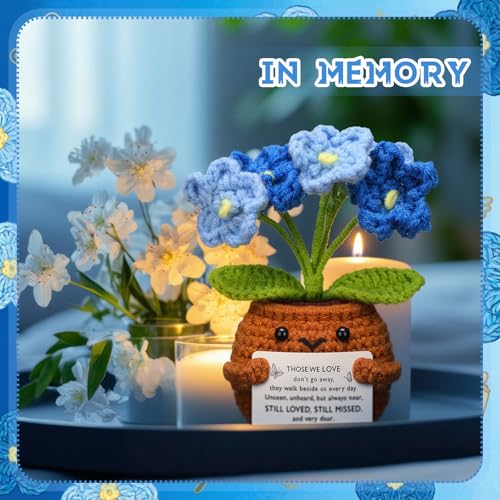 Sympathy Gift Loss of Loved One,Blue Forget Me Not Flower,Those We Love - color: Blue Forget Me Not Flower, style: Those We Love