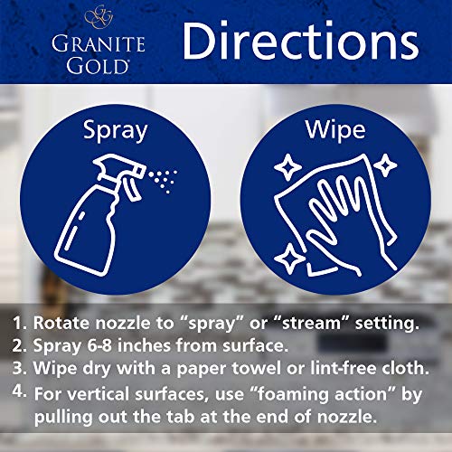 Granite Gold Daily Cleaner for Granite, Marble & Other Natural Stone & Quartz Surfaces, 32 Ounces - size: 32 Fl Oz (Pack of 1)