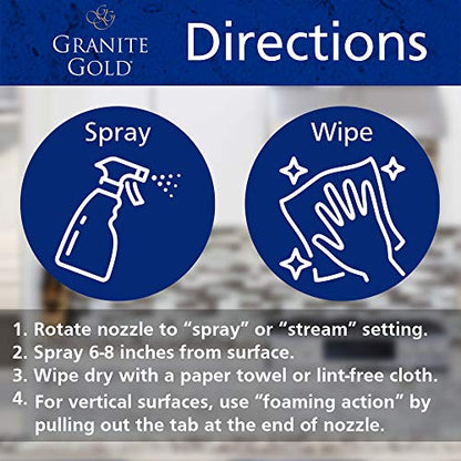 Granite Gold Daily Cleaner for Granite, Marble & Other Natural Stone & Quartz Surfaces, 32 Ounces - size: 32 Fl Oz (Pack of 1)