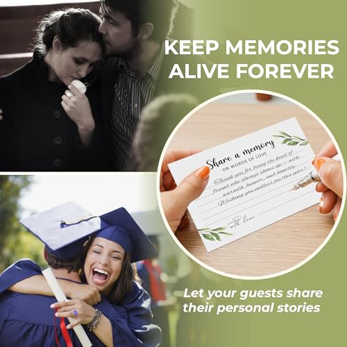 WOODAMORE Share a Memory Cards for Celebration of Life, 50 Pc with Box