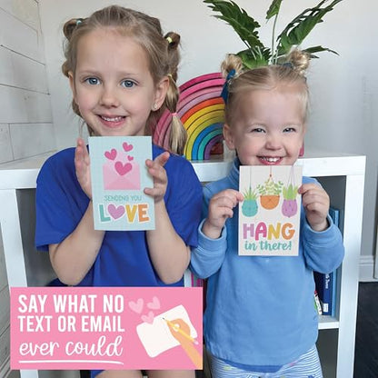 Hadley Designs Thinking of You Cards with Envelopes - 24 Hello Greeting Cards Thinking of You Card for Men & Women Bulk, Blank Encouragement Card for Kids, Just Because Cheerful Encouraging Notecards - style: Colorful Pastel