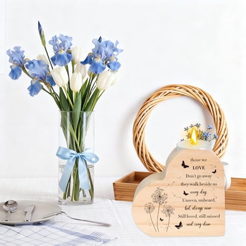 Sympathy Gifts for Loss of Loved One - Memorial Bereavement Condolence Remembrance Gifts for Mother Father Grandma Grandpa Loss of Loved One Those We Love Heart Shaped Candle Holders
