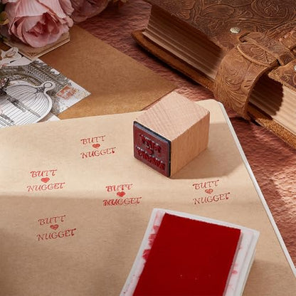 OLYCRAFT Chicken Egg Rubber Stamp Wooden Craft Stamp 1x1x1.2 Inch Mini Rubber Stamps Wood Stamping Tool Small Mini Farm Stamps for Chicken Eggs DIY Craft Journals Albums Scrapbooking Card Making - style: NUGGET