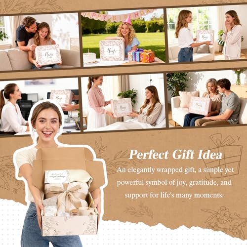 Get Well Soon Gifts Basket for Women, Care Package Post Surgery Gift Basket - color: White