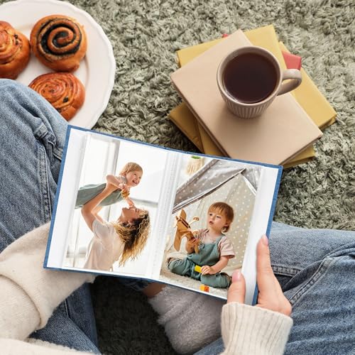 Vienrose 4x6 Mini Photo Album, 2 Pack, 52 Photos, Blue - color: Blue, size: 4x6 26 Pockets