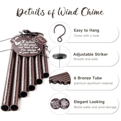 Memorial Gifts for Loss of Love one, 25''Memorial Wind Chimes Sympathy Gifts, Bereavement, Condolence, Remembrance Gifts,Windchimes in Memory of Love one - size: Memorial Gift