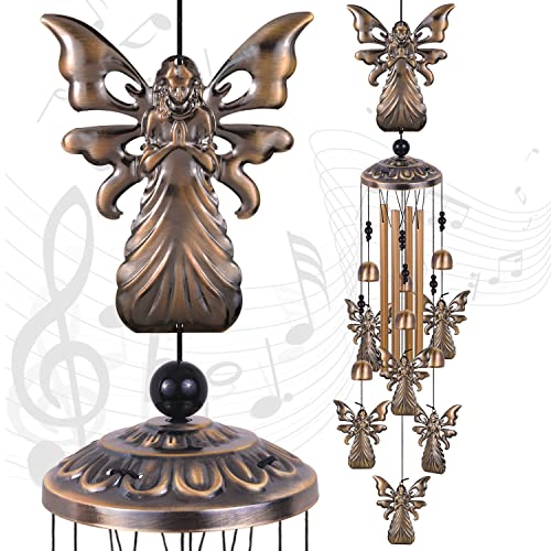 Large Angel Wind Chimes for Home & Garden, Aluminum Wind Bell, Angel Wind Catcher, Memorial Wind Chime, Gifts for Mom