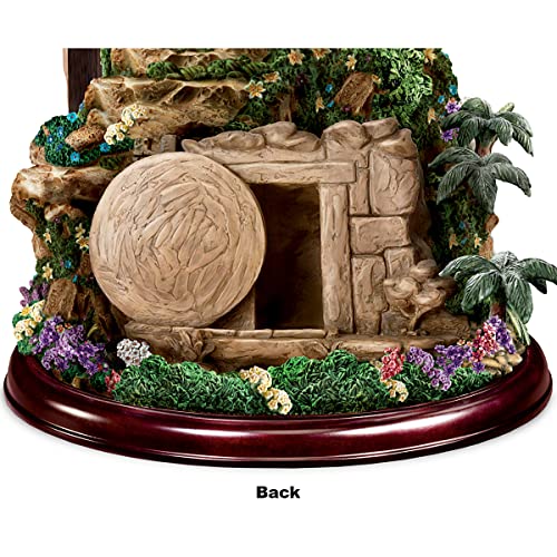 The Bradford Exchange Religious Musical Glitter Globe with LED Light, Thomas Kinkade Jesus Life Scenes, Amazing Grace Melody